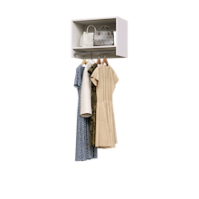 White 22.5 inch tall hanging closet organizer for full-length garments.