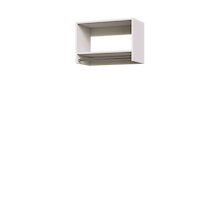 White 25.5 inch tall hanging closet for formal wear and dresses.