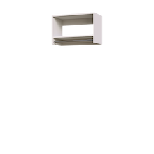 White 27 inch tall hanging closet for raincoats and dresses.