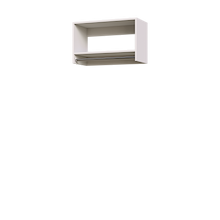 White 28.5 inch tall hanging closet for long garments and dresses.