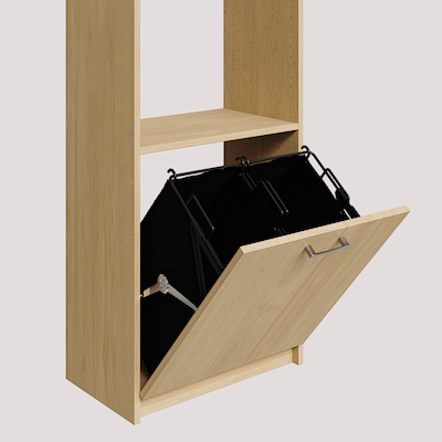 Natural Oak tilt-out hamper