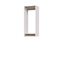 18 inch double hanging closet organizer in white for narrow spaces.