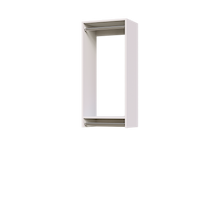 19.5 inch double hanging closet organizer in white for slim closets.