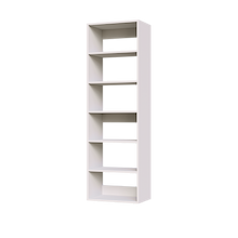 White 21 inch closet shelving for bedroom organization.
