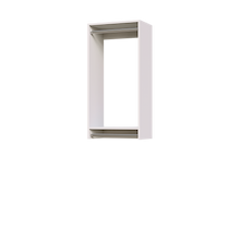 21 inch double hanging closet organizer in white for compact spaces.