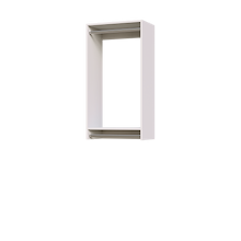 22.5 inch double hanging closet organizer in white for home storage.