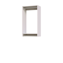 24 inch double hanging closet organizer in white for standard closets.