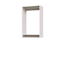 27 inch double hanging closet organizer in white for shared bedrooms.