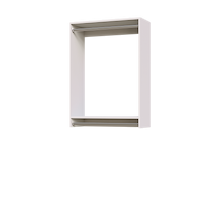 31.5 inch double hanging closet organizer in white for large walk-ins.