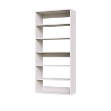 White 31.5 inch shelf tower for bulky blankets and clothes.