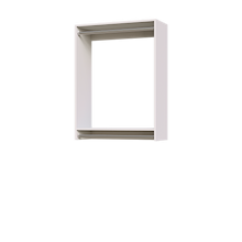 33 inch double hanging closet organizer in white for deluxe wardrobes.