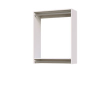34.5 inch double hanging closet organizer in white for home storage.