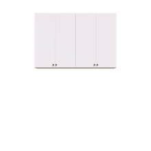 White Basic Laundry Kit with doors featuring upper storage doors for concealed laundry room storage. Yes