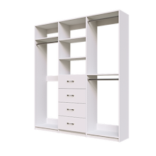White closet kit 75 inch for coat and formalwear storage