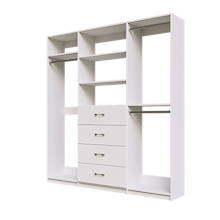White closet kit 78 inch for hanging clothing organization
