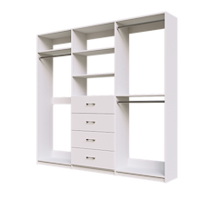 White closet kit 90 inch for large wardrobe organization