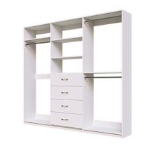 White closet kit 93 inch for expanded hanging storage