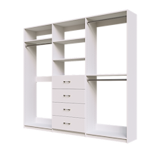 White closet kit 96 inch for large clothing collections