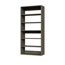 Wide 31.5 inch grey closet organizer for a master bedroom wardrobe.
