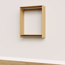 34.5 inch double hanging closet in natural oak for high-density wardrobes.