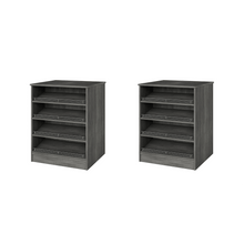 Grey slanted shoe shelves slanted shoe shelves