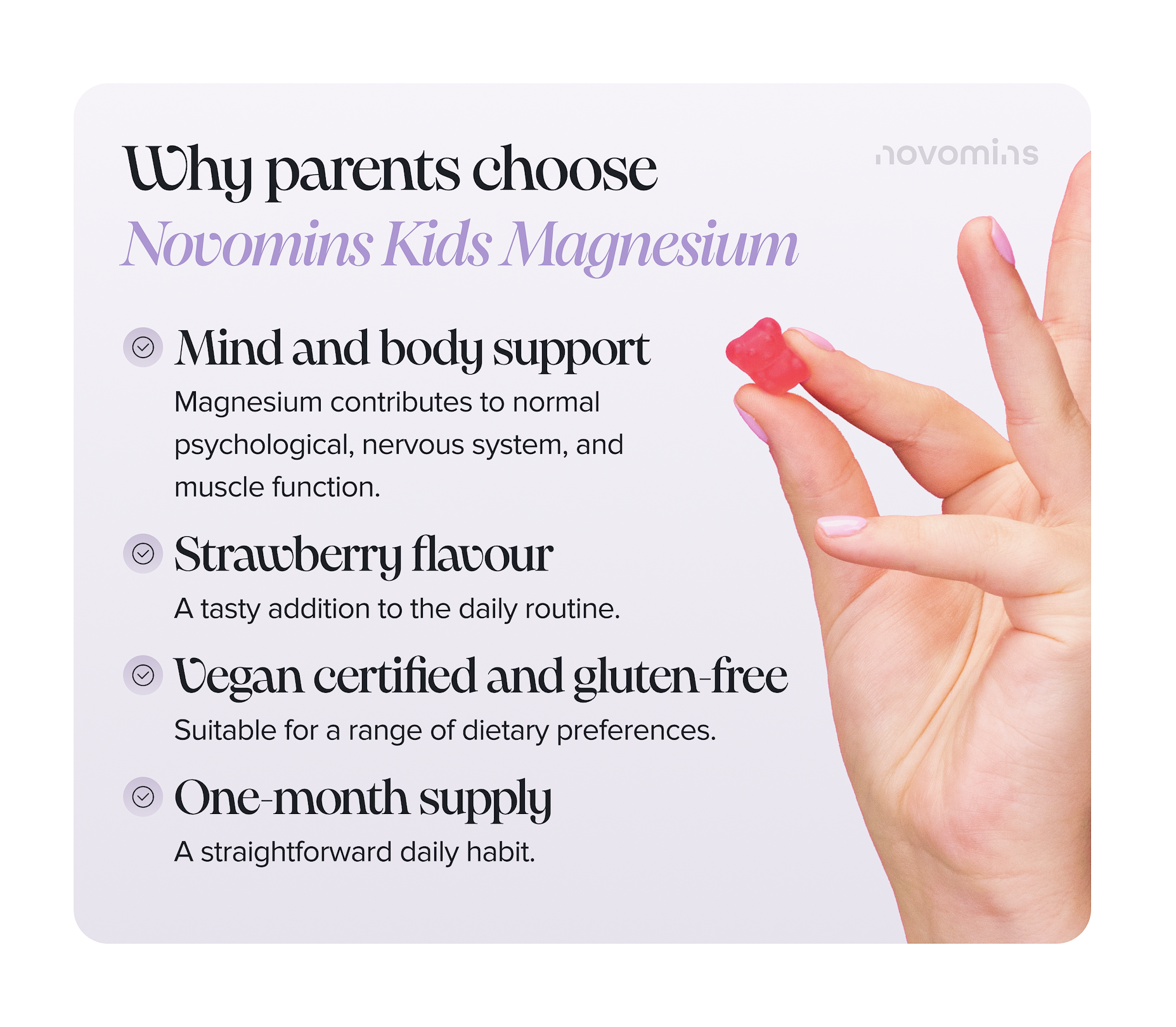 Why prents choose novomins kids magnesium