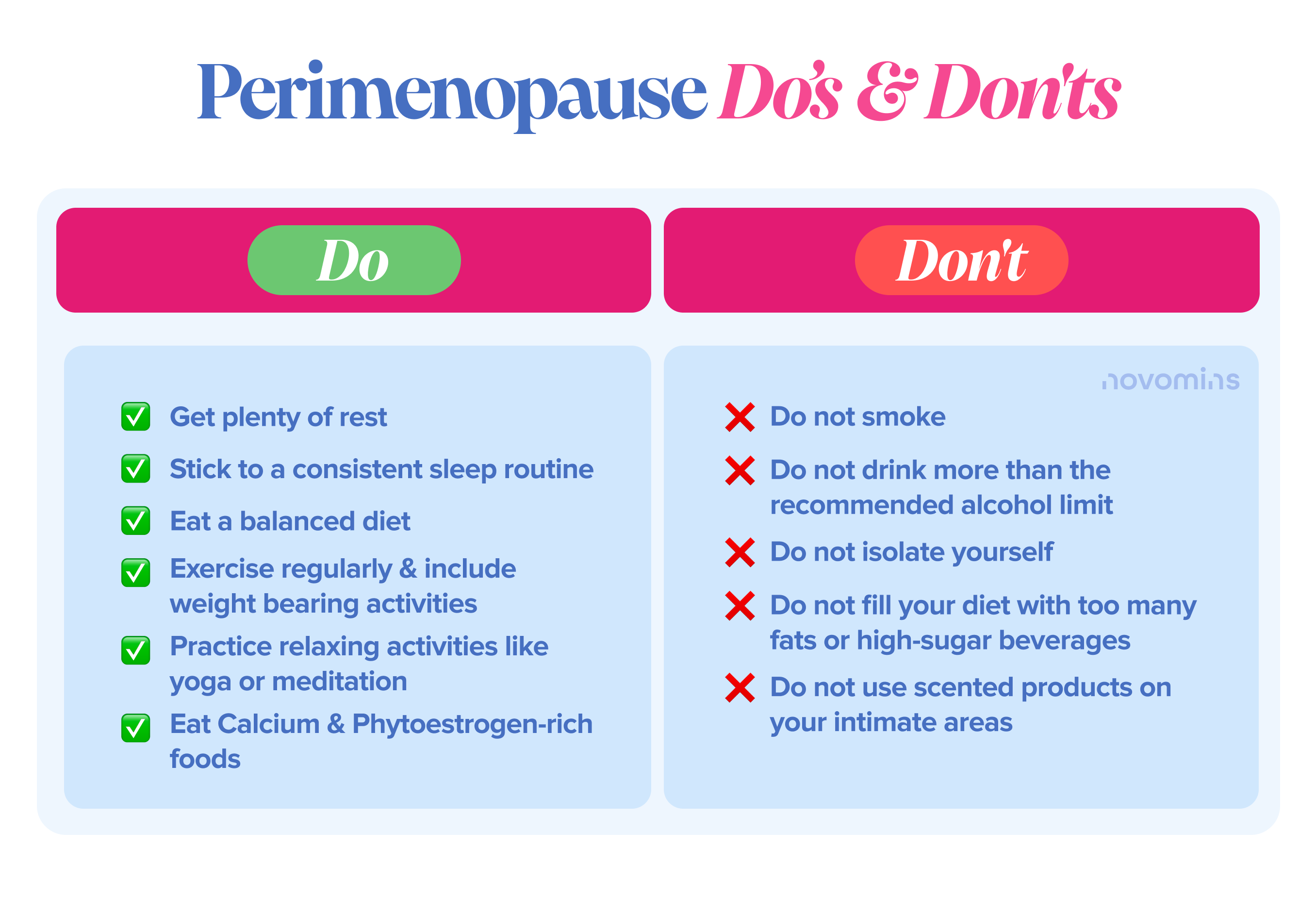 Perimenopause Do's & Don'ts