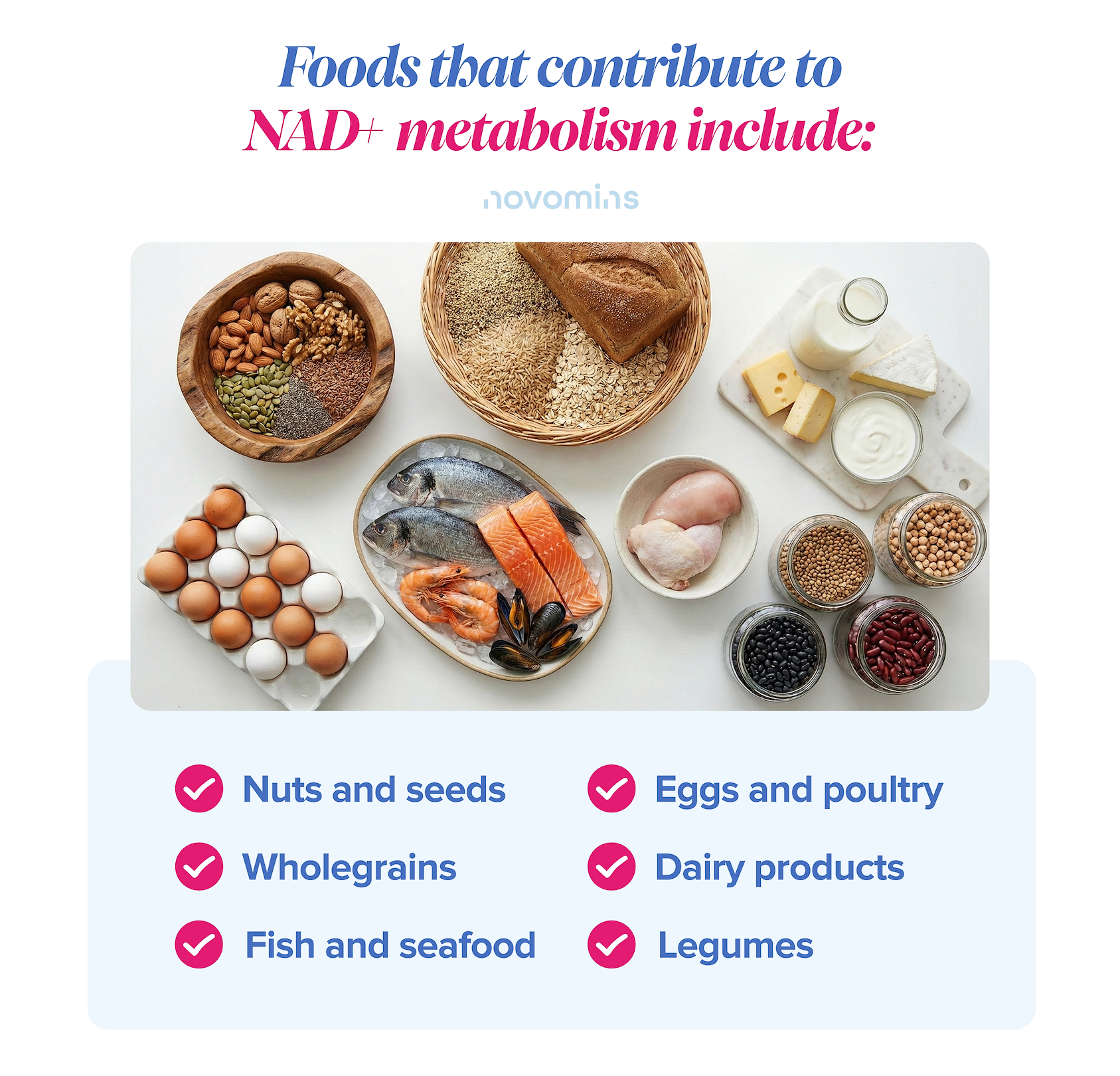 Foods that contribute to NAD+ metabolism