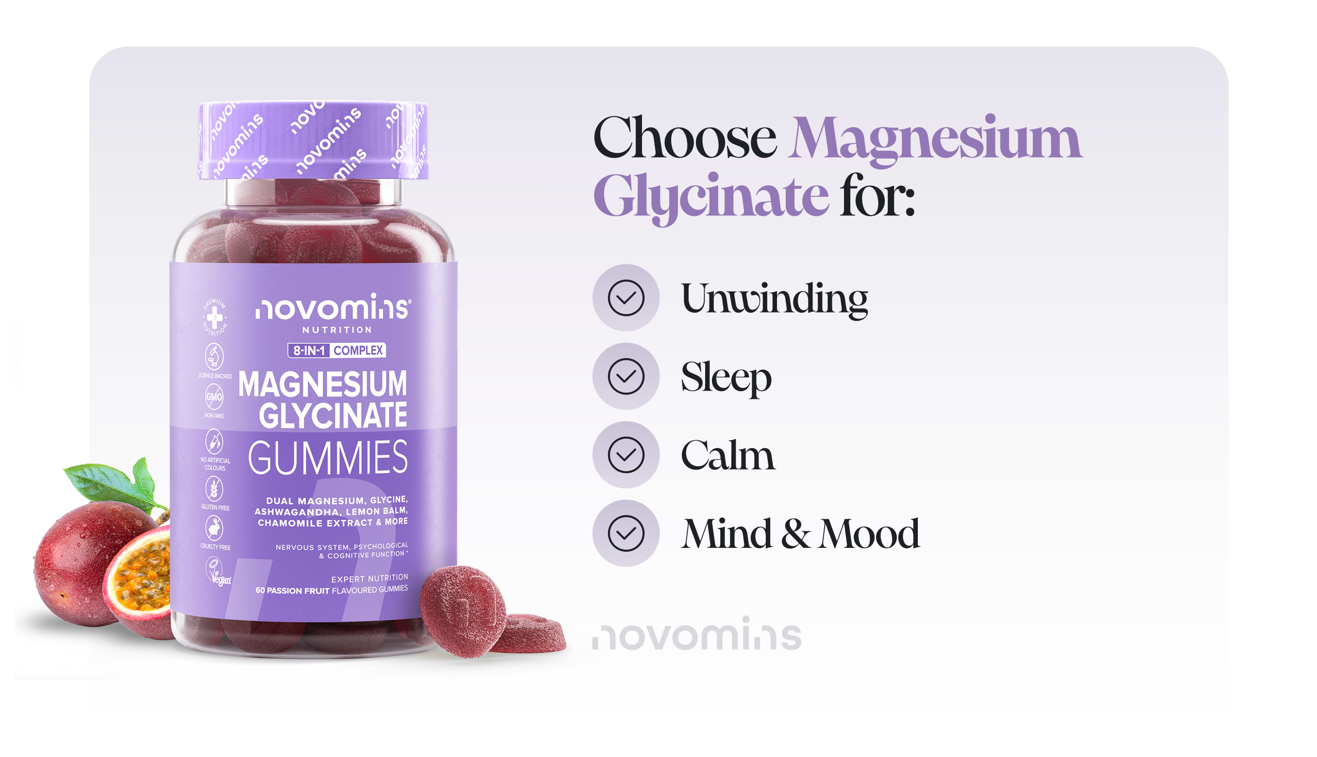 Choose Magnesium Glycinate for: Unwinding Sleep Calm Mind & Mood
