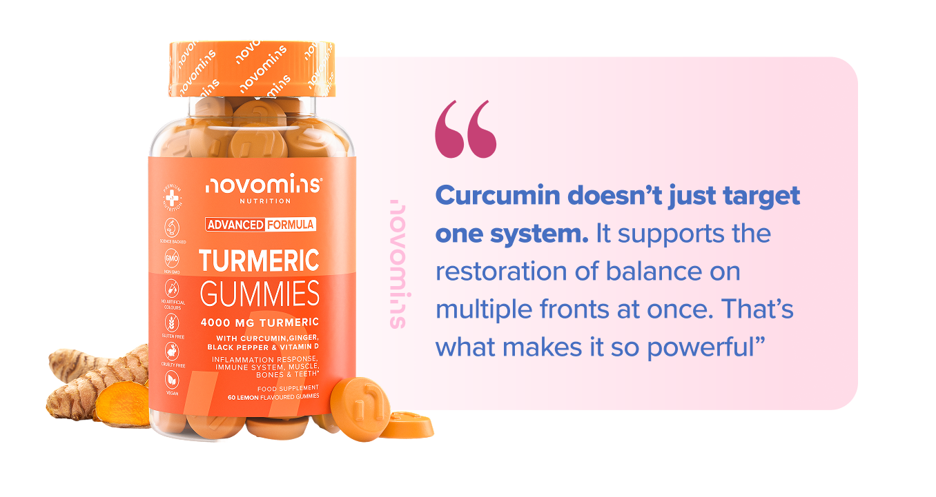 Benefici della curcuma, integratori di curcuma, caramelle gommose alla curcuma