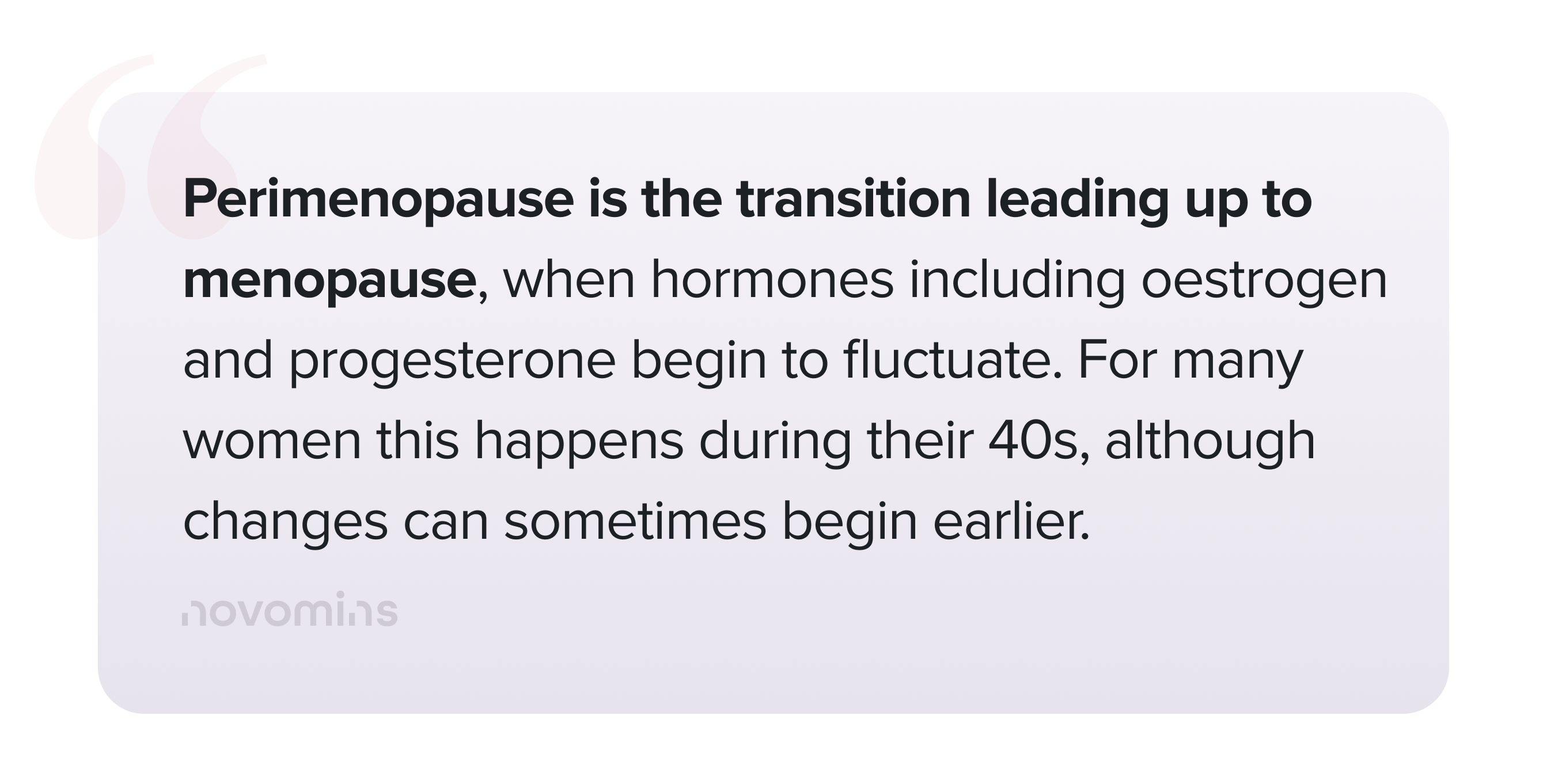 What is perimenopause?