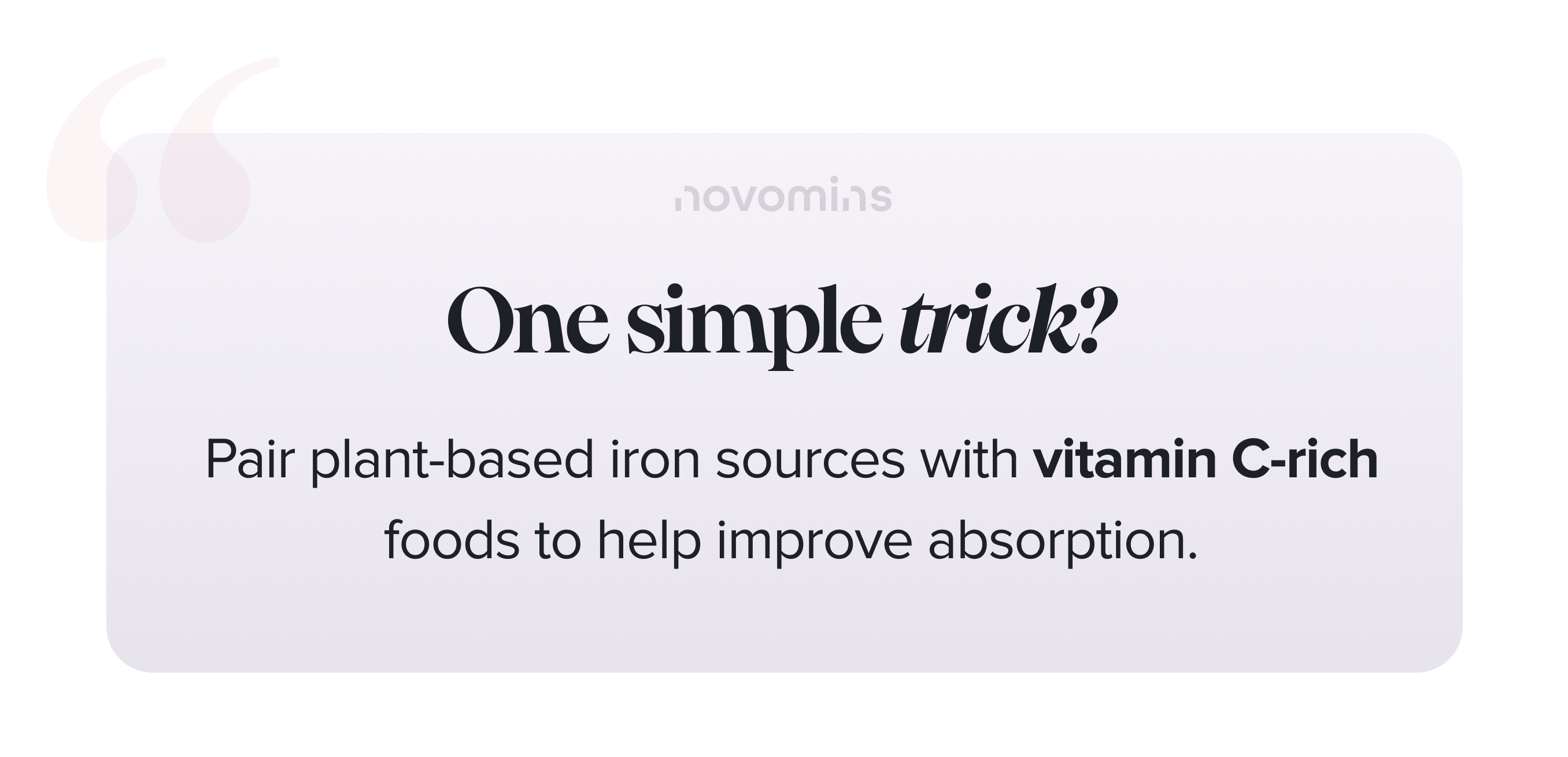 How to get more iron