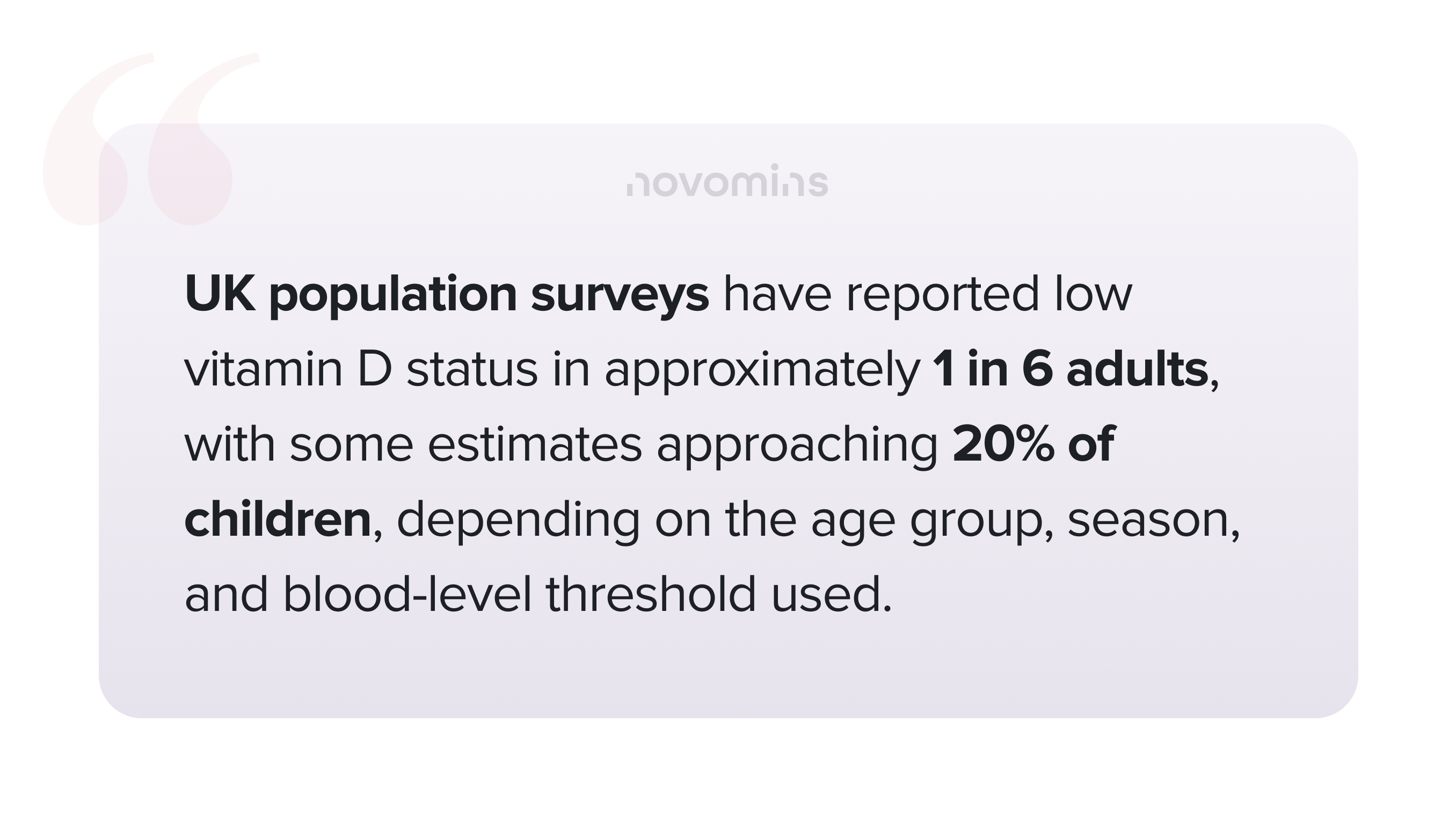 Low vitamin D in the UK