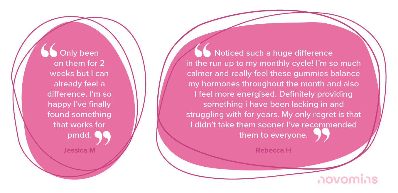 Customer testimonials about PMS gummies
