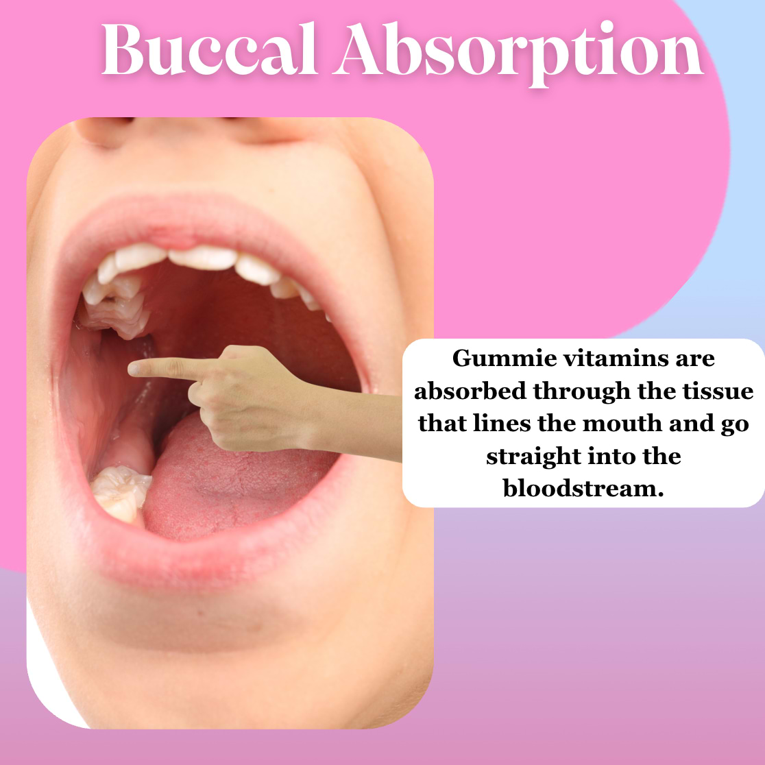 Diagram to show buccal absorption