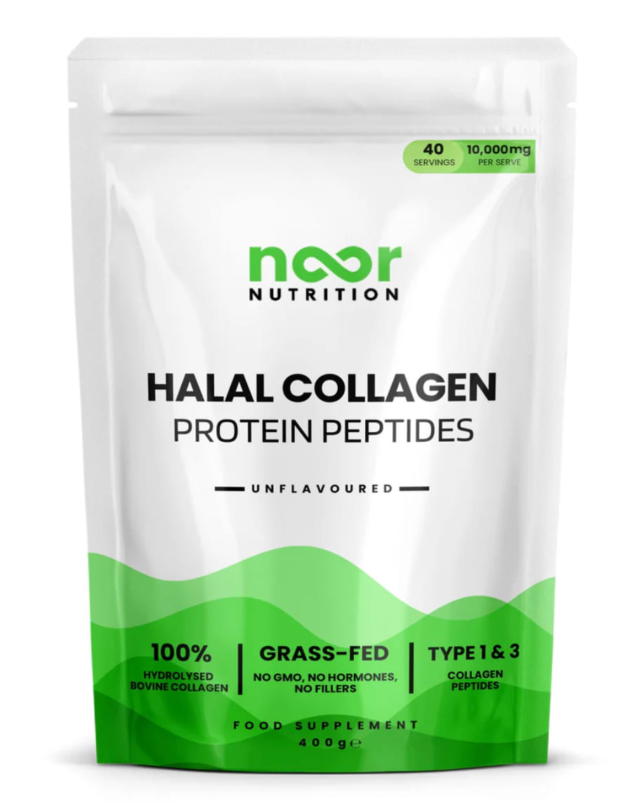 Imagen de un paquete de péptidos proteicos de Noor Nutrition