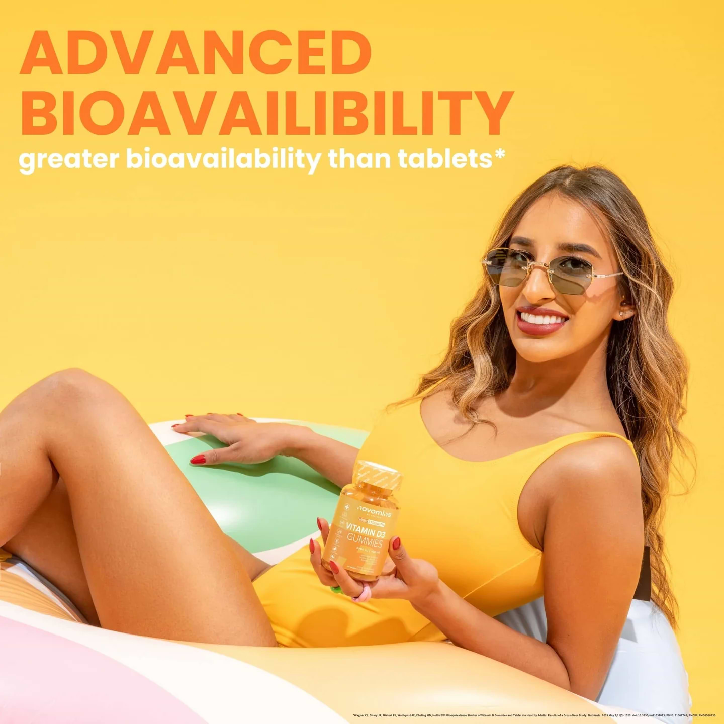 Image of a bottle of Novomins Vitamin D3 Gummies.