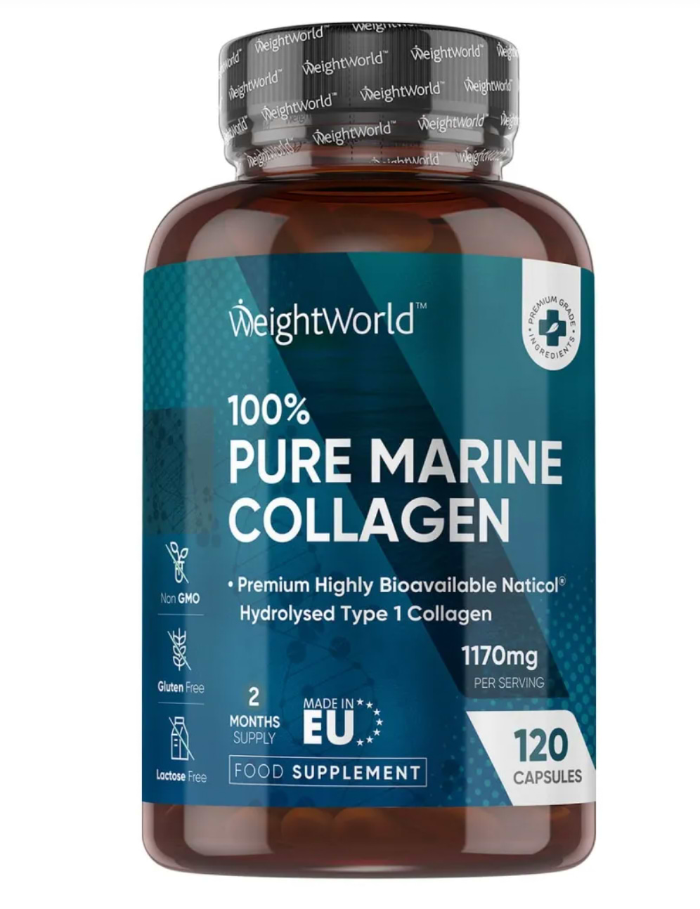 Imagen de un paquete de colágeno marino puro de Weightworld
