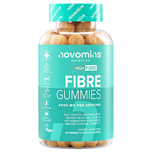 Bottle of Novomins Fibre Gummies