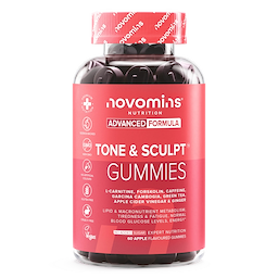 Bottle of Novomins Tone & Sculpt Gummies
