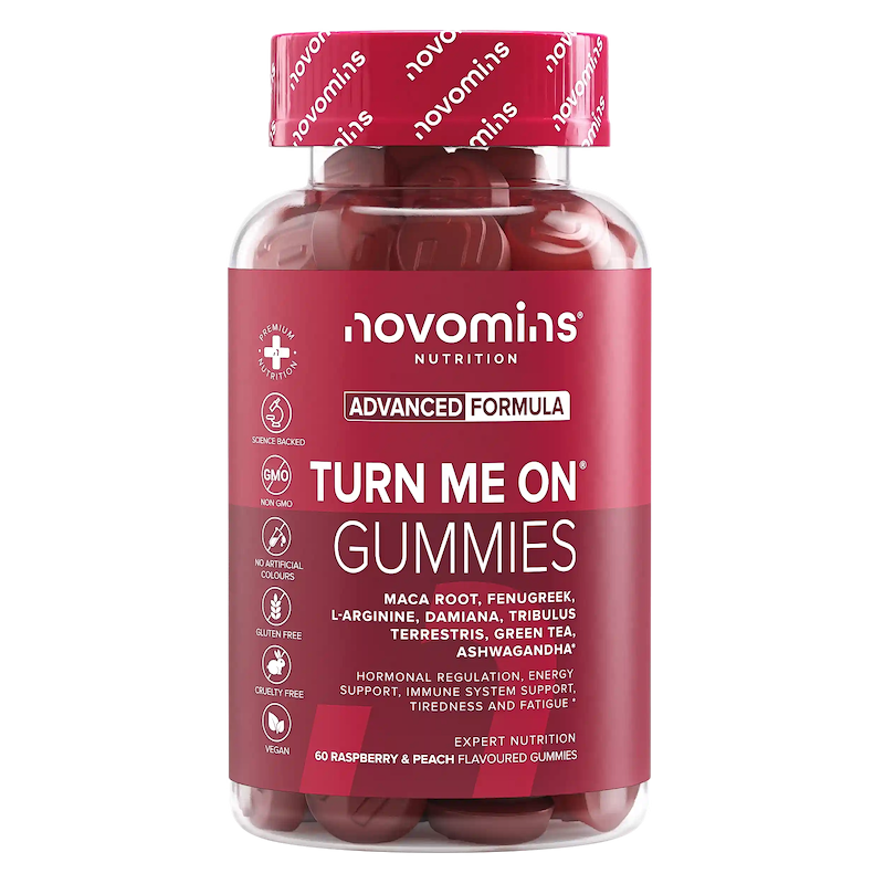 novomins turn me on gummies with libido booster for women with maca root fenugreek damiana tribulus terrestris and ashwagandha gummies