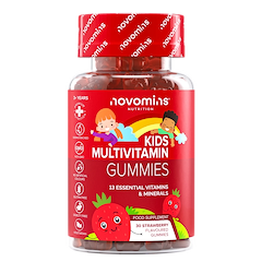 Flasche mit Novomins Kiddies Multivitamin