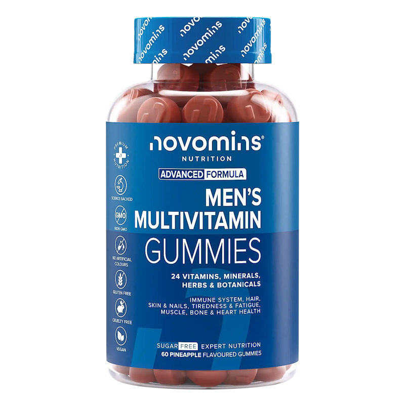 chewable novomins multivitamin tablets for men with 24 vitamins minerals herbs and botanicals