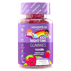 Flasche mit Novomins Kiddies Einschalf Gummies
