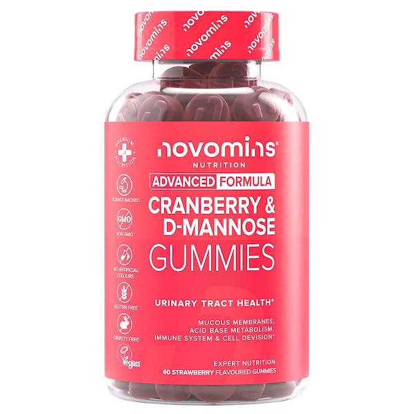 vegan and gluten free cranberry and d mannose gummies for the urinary tract infections