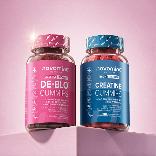 novomins de blo and creatine gummies as part of the de puff and sculpt bundle