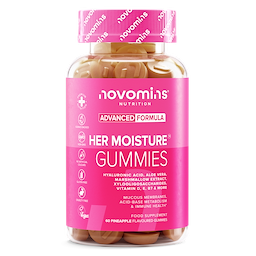 Bottle of Novomins Her Moisture Gummies