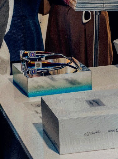 Felipe Pantone x Etnia Barcelona limited edition frames on display