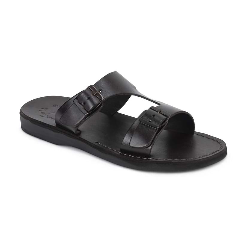 Seth - Leather Slide Sandal | Black