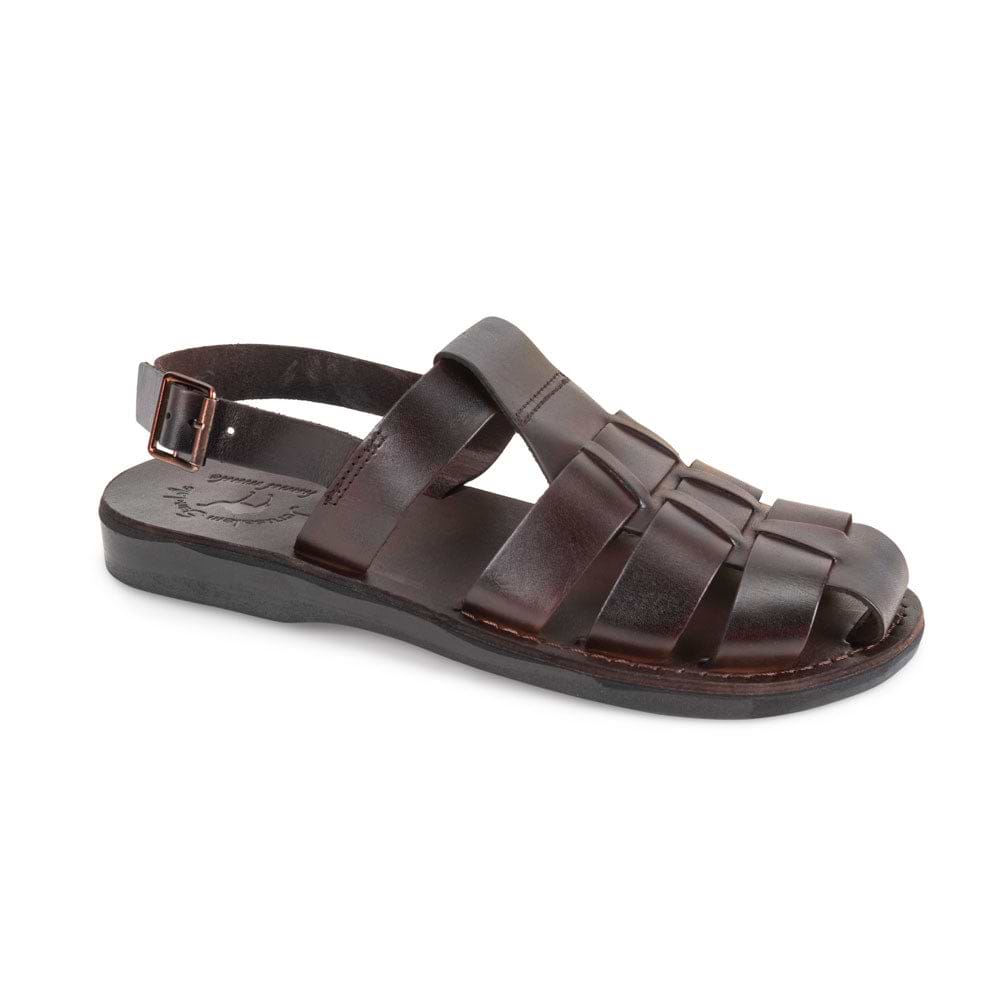 Michael Brown Leather Sandal - Side View